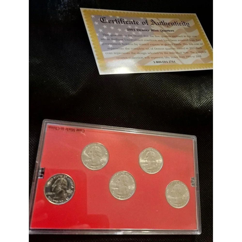 2001 DENVER MINT EDITION STATE QUARTER‎ COLLECTION SET WITH COA! e8008TXX